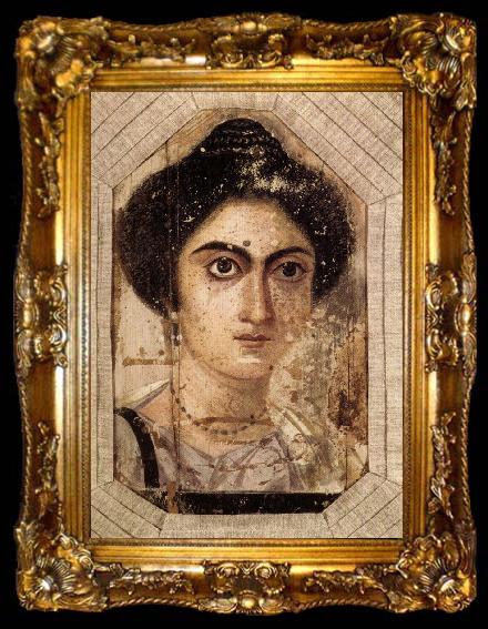 framed  unknow artist Funerary Portrait of Womane from El Fayum, ta009-2